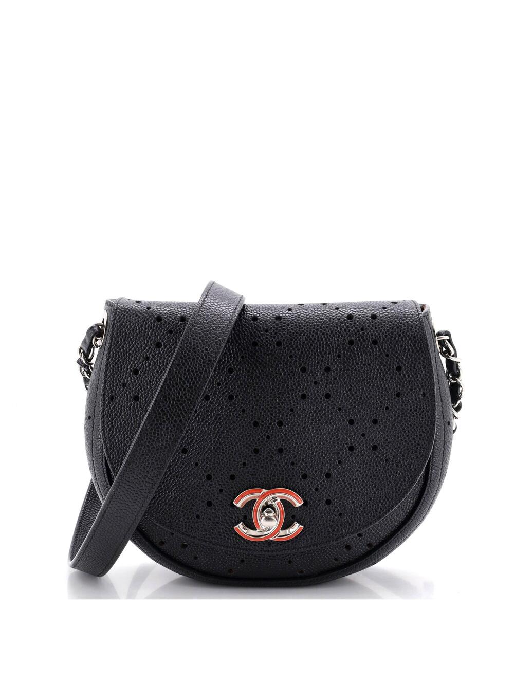 Chanel Saddle Bag Perforated Caviar #327292C29B